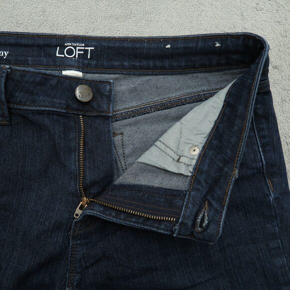 Loft Jeans Women's Size 6 Blue Mid-Rise Curvy Skinny Denim Pants 30" Inseam - Picture 2 of 16